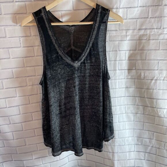 We The Free Breezy Burnout Black/Grey Swing Top - Picture 2 of 7